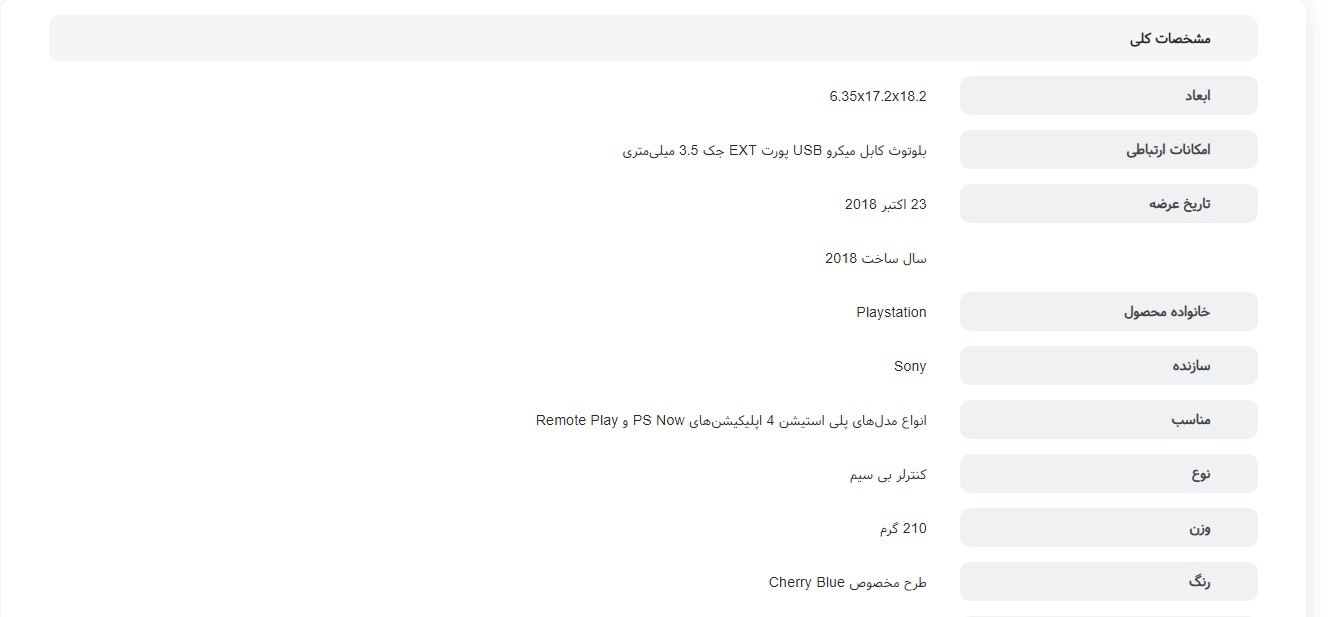 اموزش درج مشخصات فنی در سایت فروشگاهی